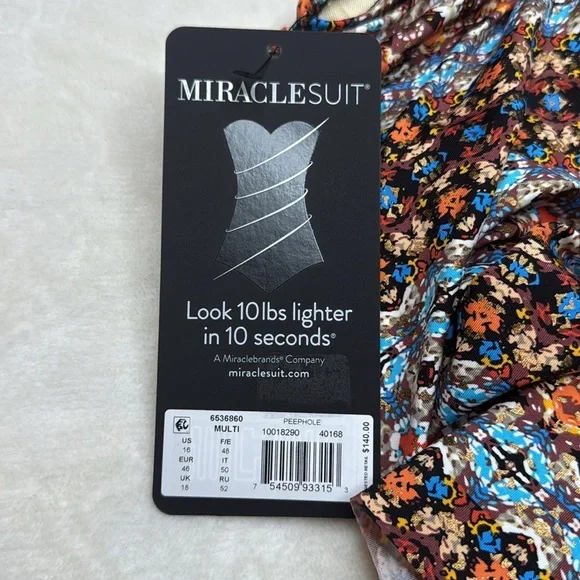 Miraclesuit Peephole Women’s Tankini Bathing Suit Top Nefertiti- Size 16 - Picture 8 of 12